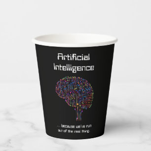 Vasos De Papel Inteligencia artificial vs cosas reales