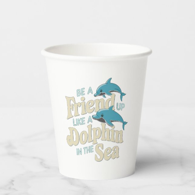 Vasos De Papel Inteligencia delfines (Anverso)