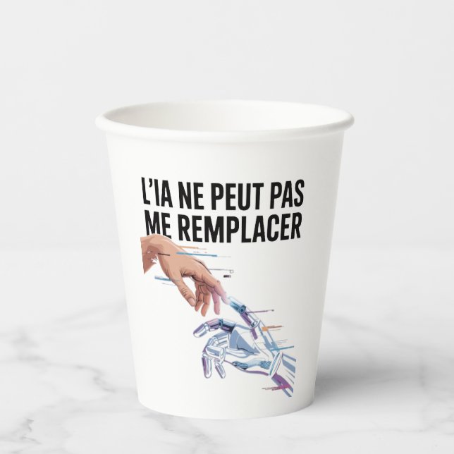 Vasos De Papel Intelligence artificielle et humains (Anverso)