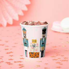 Vasos De Papel Invierno rosa Snowflakes Nutcracker Baby Shower