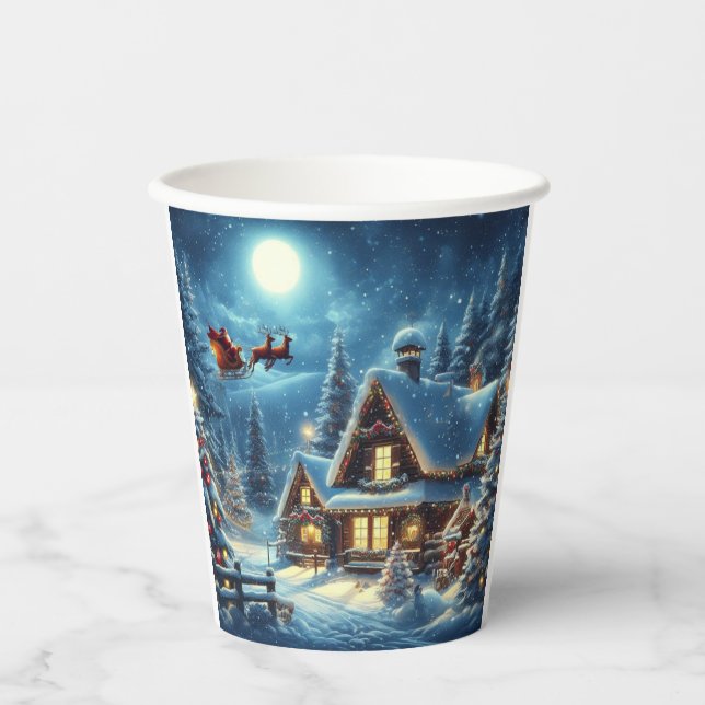 Vasos De Papel Invierno/Santa/Navidades/Nieve (Anverso)