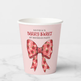 Vasos De Papel Invitación a la fiesta de Berry Sweet