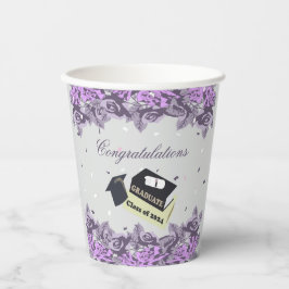 Vasos De Papel Invitación a una fiesta de graduación 2024