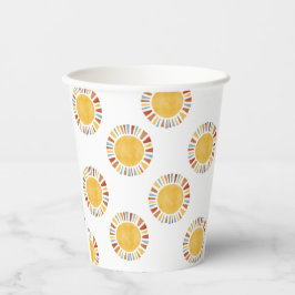 Vasos De Papel Invitación al Primer Viaje Alrededor del Sol