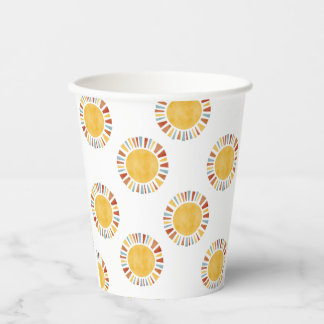 Vasos De Papel Invitación al Primer Viaje Alrededor del Sol