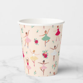 Vasos De Papel Invitación de Cumpleaños de Niña Bailarina Linda