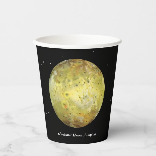 Vasos De Papel Io Luna volcánica de Júpiter (Anverso)