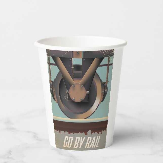 Vasos De Papel Ir en tren (Anverso)