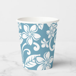 VASOS DE PAPEL ISLA PLUMERIA (AZUL PIZARRA)