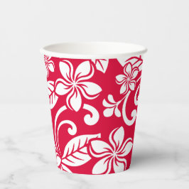 VASOS DE PAPEL ISLA PLUMERIA (ROJO FRESAS)