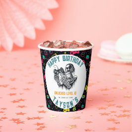 Vasos De Papel It’s Game On Skull  – Video Game Birthday