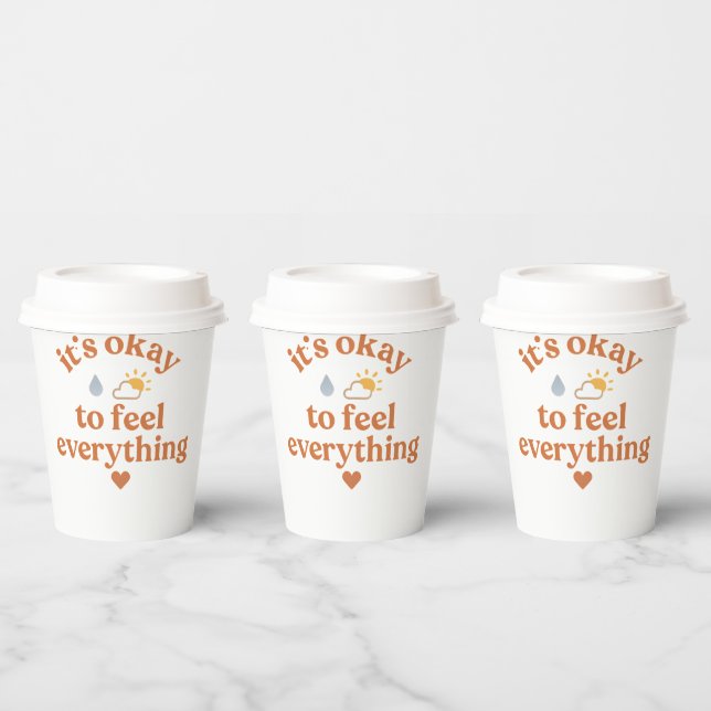 Vasos De Papel It’s Okay To Feel Everything shirt Mental Health  (Multi)