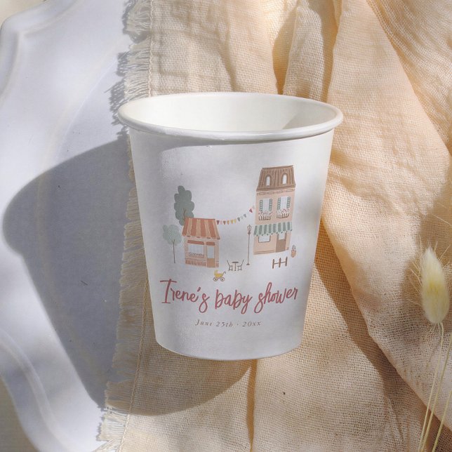 Vasos De Papel It Takes A Village Gender Neutral Baby Shower (Subido por el creador)