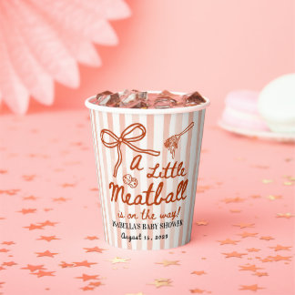 Vasos De Papel Italian Baby Shower Theme