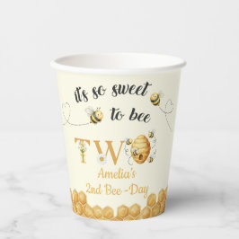 Vasos De Papel It's So Sweet To Bee 2nd Birthday