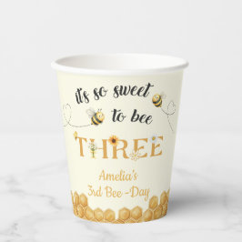 Vasos De Papel It's So Sweet To Bee 3rd Birthday