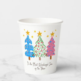 Vasos De Papel It's The Most Wonderful Time Christmas 