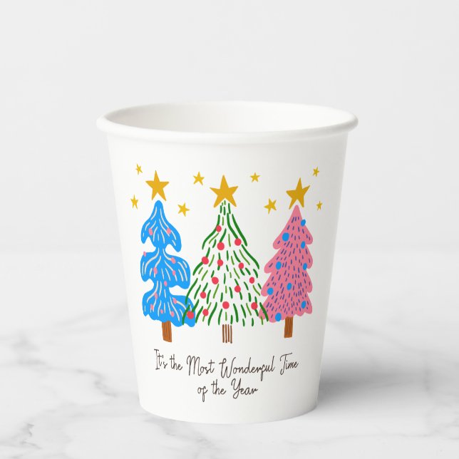 Vasos De Papel It's The Most Wonderful Time Christmas  (Anverso)