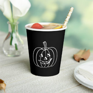 Vasos De Papel jack de Halloween o farolillo negro