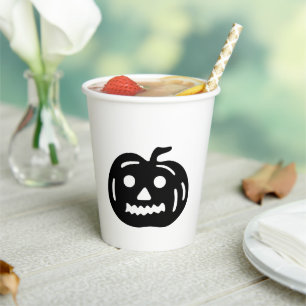 Vasos De Papel jack en blanco y negro de Halloween