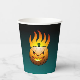 Vasos De Papel Jack o'lantern con murciélagos y arañas
