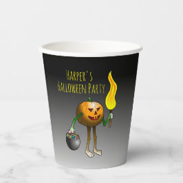 Vasos De Papel Jack O'lantern sale a pedir dulces o trucos
