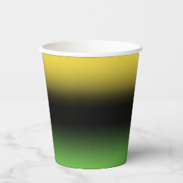 Vasos De Papel Jamaica Colores gradientes verde y amarillo