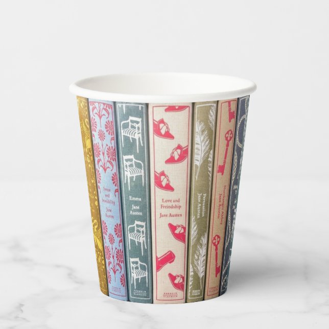 Vasos De Papel Jane Austen Novels Cups de papel (Anverso)