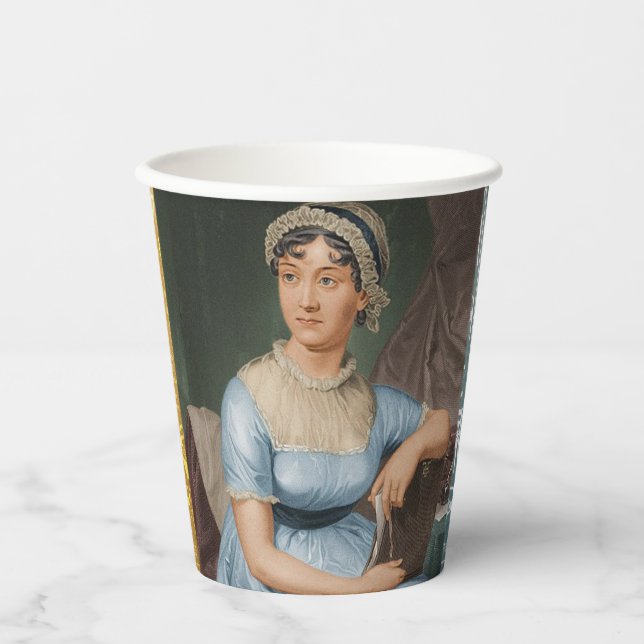Vasos De Papel Jane Austen y sus novelas en tazas de papel (Anverso)