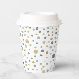 Vasos De Papel Janet Confetti Watercolor Dots Paper Cup
