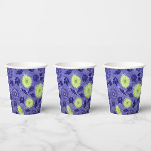 Vasos De Papel Jardín de Daisy a Medianoche