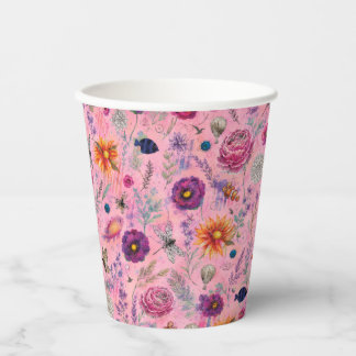 Vasos De Papel Jardín de Floración Caprichosa