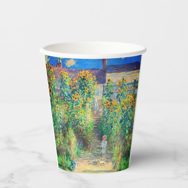 Vasos De Papel Jardín de flores de Monet (Anverso)