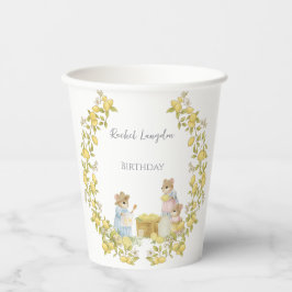Vasos De Papel Jardín de limones con ratones