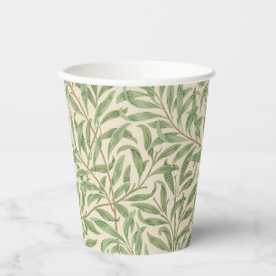 Vasos De Papel Jardín de Sauce Llorón William Morris Flor Clásica