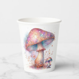 Vasos De Papel Jardín Encantado Hongo Mágico 