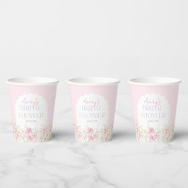 Vasos De Papel Jardín Floral Wavy Flor silvestre moderna ducha de