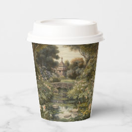 Vasos De Papel Jardín inglés vintage cisne fiesta de té desposada