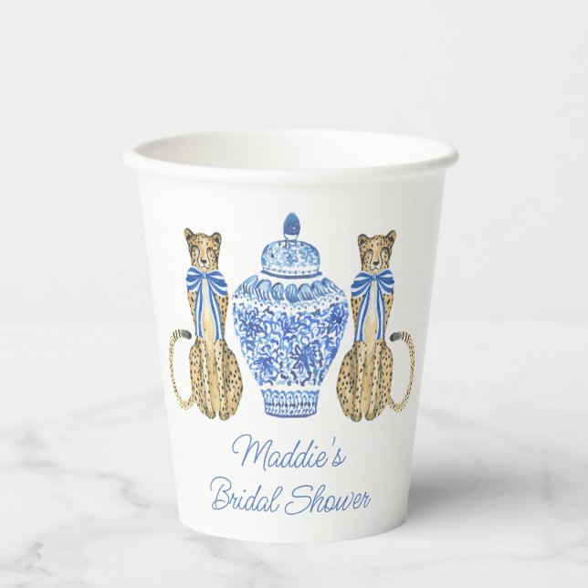 Vasos De Papel Jarra de jengibre de chinoserie con estampado de l (Anverso)