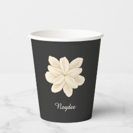 Vasos De Papel Jasmine Flor Blanca Nombre Elegante