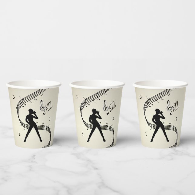 Vasos De Papel Jazz Dance Golden Music (Multi)