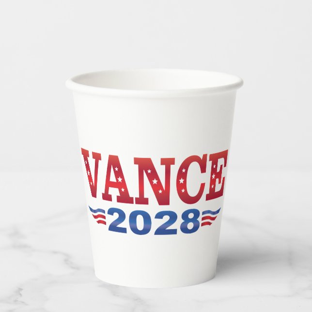 Vasos De Papel JD Vance Presidente 2028 (bs) (Anverso)