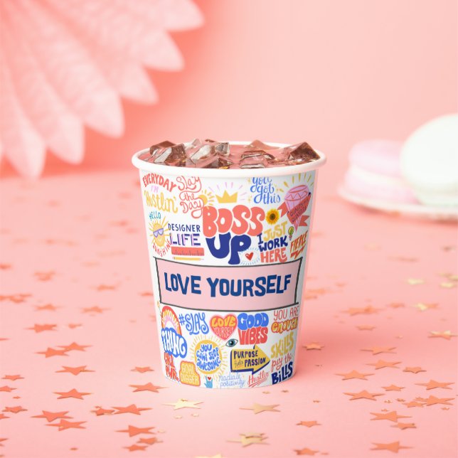 VASOS DE PAPEL JEFE ARRIBA - AME LOS CUPS DE PAPEL (in situ)