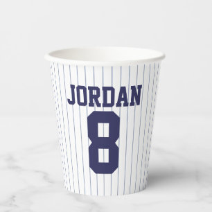 Vasos De Papel Jersey de béisbol - Fiesta de cumpleaños temáti