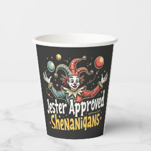 Vasos De Papel Jester Aprobó Shenanigans Circus Clown
