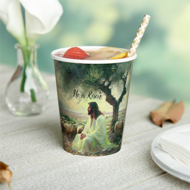 Vasos De Papel Jesus Christ Religious Easter Catholic  (in situ)