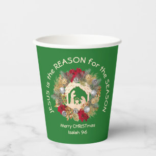 Vasos De Papel JESÚS ES LA RAZÓN POR LA QUE LOS Navidades verdes