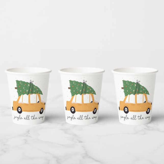 Vasos De Papel Jingle All Way Navidades (Multi)