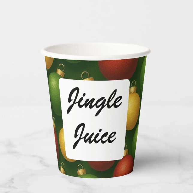 Vasos De Papel Jingle Juice Christmas Paper Cup | Festive Holiday (Anverso)