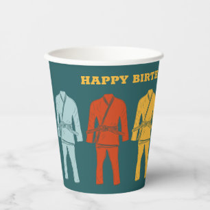 Vasos De Papel Jiu Jitsu BJJ brasileño personalizado
